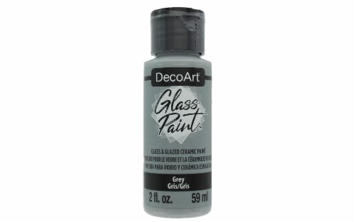 Decoart Glass Paint 2oz Grey Perspective: front