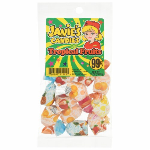 Janie's Candies Tropical Fruits Candy Perspective: front