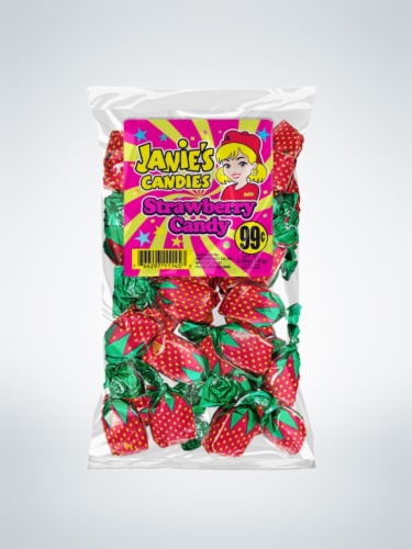 Janie's Candies Strawberry Candy Perspective: front