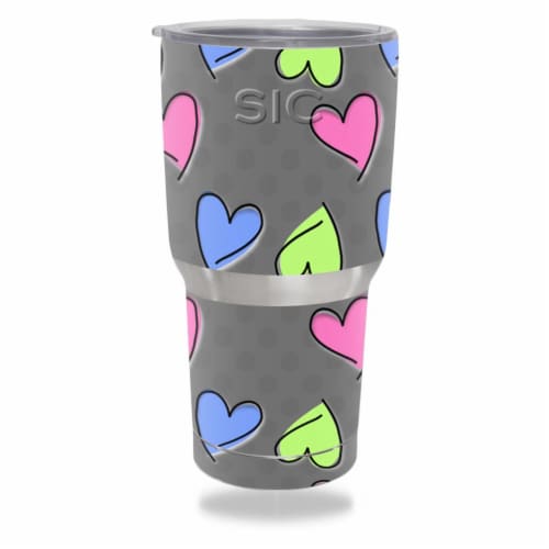 MightySkins SICTUM301-Girly Skin for SIC 30 oz Tumbler Seriously Ice Cold Wrap Cover Sticker Perspective: front