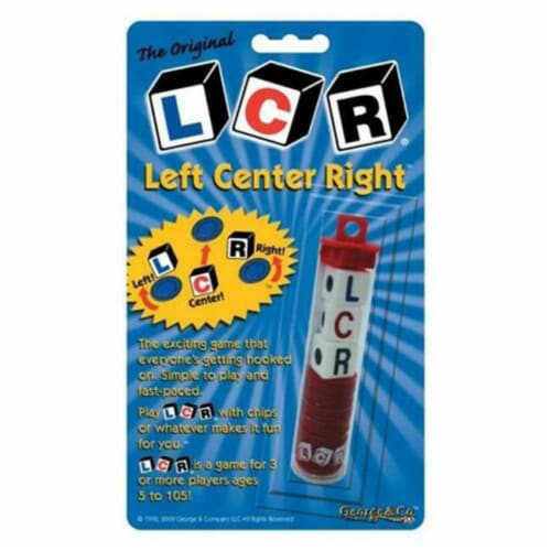 George and Company LLC 1 LCR Left Center Right Dice Game Blister Card Perspective: front