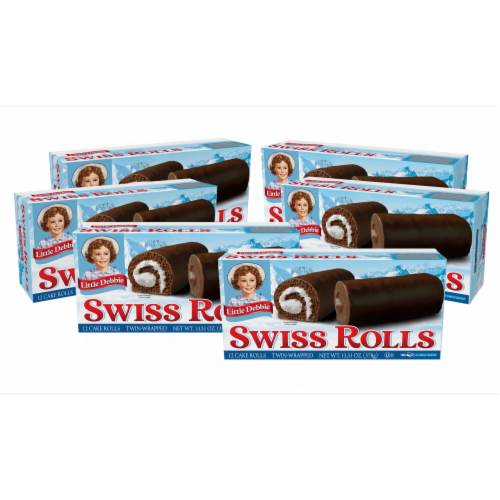 Little Debbie Swiss Rolls, 6 Boxes, 36 Chocolate Cake Rolls Layered With Creme Perspective: front
