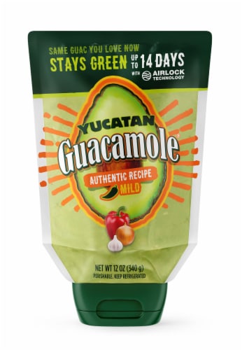 Yucatan Mild Authentic Recipe Squeeze Guacamole Perspective: front