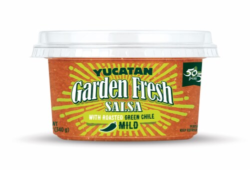 Yucatan Mild Roasted Green Salsa 12 oz Perspective: front