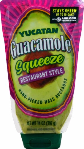 Yucatan Restaurant Style Squeeze Guacamole Perspective: front