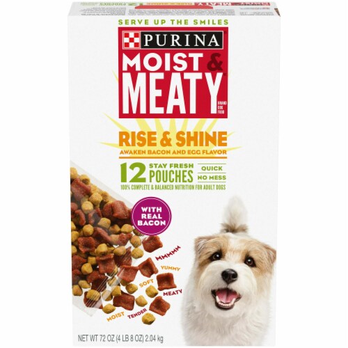 Purina Moist Meaty Awaken Bacon And Egg Wet Dog Food 72 Oz Pouch 1 Pack 72 oz Mariano s