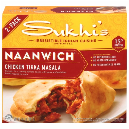 Sukhi's Chicken Tikka Masala Naanwich Perspective: front