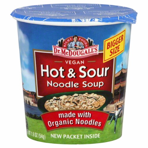 Dr. McDougall's Vegan Hot and Sour Noodle Soup Perspective: front