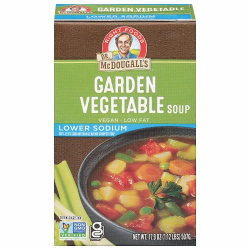 Dr. McDougall's Low Sodium Garden Vegetable Soup Perspective: front