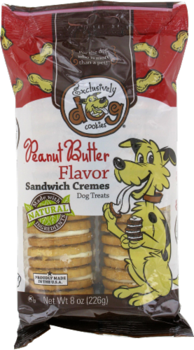 Exclusively Dog Cookies Peanut Butter Sandwich Creams Perspective: front
