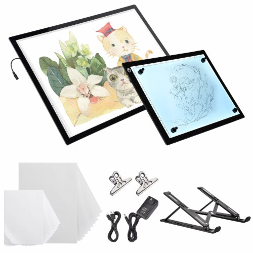 LED Drawing Board Tracing Light Pad Artist Stencil Tattoo Dimming A2 A4 2  Pack, 1 - Kroger