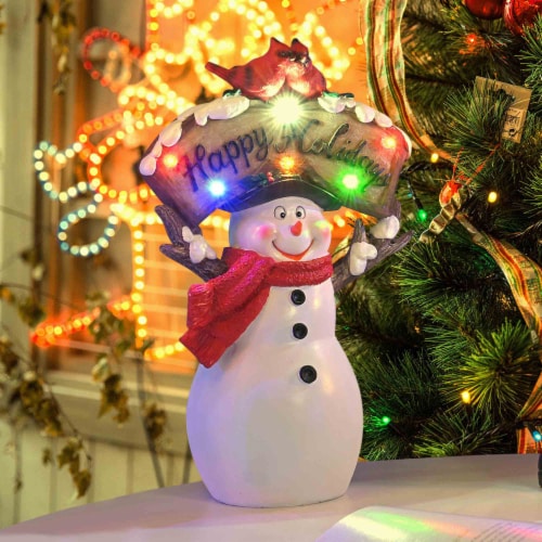 Resin Snowman Light Tabletop Christmas Decoration LED Party Ornament Home  Indoor, 1 - Fry's Food Stores