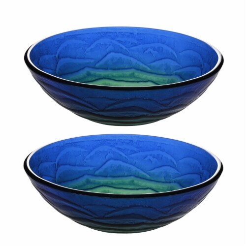 Aquaterior Round Tempered Glass Vessel Sink Vanity Above Counter Basin 2 Packs Perspective: front