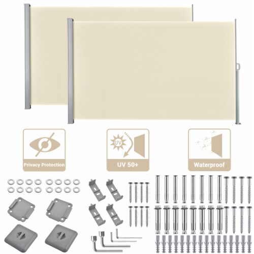 Yescom 240 x71 Retractable Patio Screen Outdoor Partition Side Awning Privacy Wind Sun Shade Perspective: front