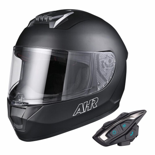AHR DOT Motorcycle Helmet Bluetooth 5.2 Headset Intercom Full Face Off Road XXL Perspective: front
