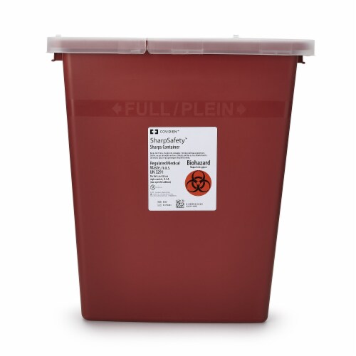 SharpSafety Sharps Container 8 gal. Vertical Entry Perspective: front