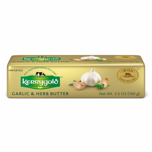 Kerrygold® Garlic & Herb Irish Butter Stick Perspective: front