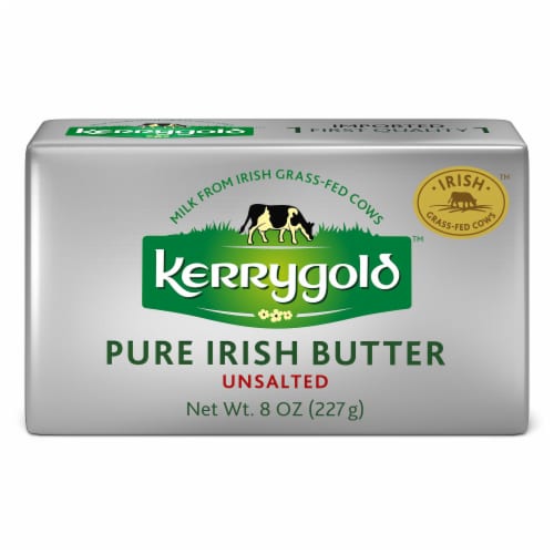 Kerrygold Grass Fed Pure Irish Unsalted Butter Sticks Perspective: front