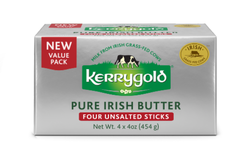 Kerrygold Unsalted Irish Butter Sticks Perspective: front