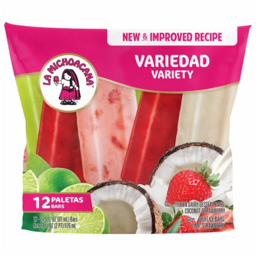 La Michoacana™ Variety Paletas Frozen Fruit & Dairy Bars Perspective: front