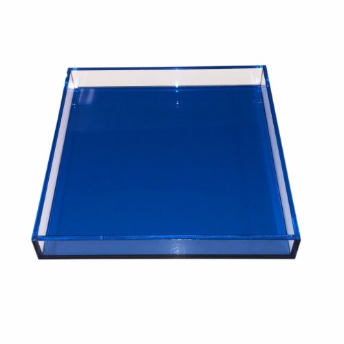 R16 Home AVT01-GRN Neon Green Square Lucite Tray Perspective: front