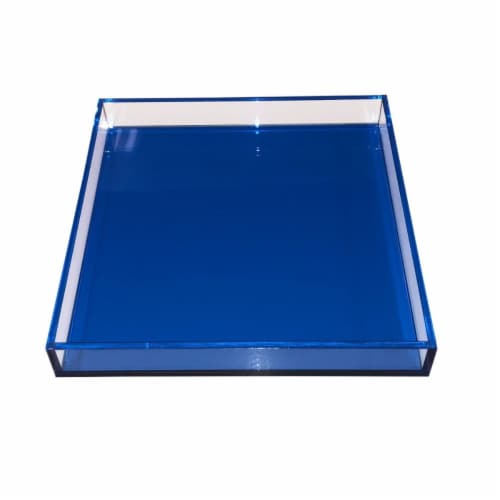 R16 Home AVT01-GRN Neon Green Square Lucite Tray Perspective: front