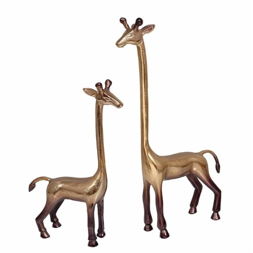 R16 Home 78819 Giraffe Statues - Set of 2 Perspective: front