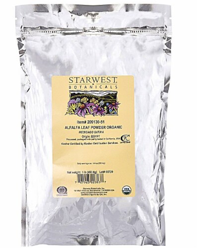 Starwest Botanicals  Organic Alfalfa Leaf Powder Perspective: front