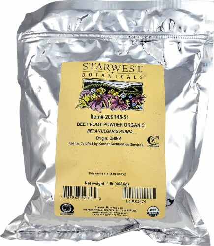 Starwest Botanicals  Organic Beet  Root Powder Perspective: front
