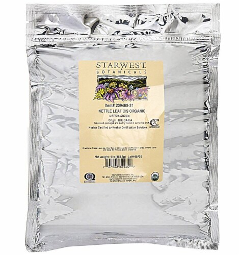 Starwest Botanicals  Organic Nettle Leaf Cut and Sifted Perspective: front