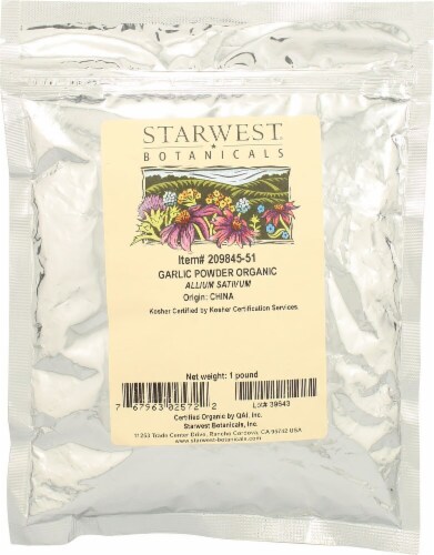 Starwest Botanicals  Organic Garlic Powder Perspective: front