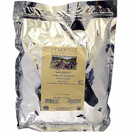 Starwest Botanicals  Organic Thyme Leaf Cut and Sifted Perspective: front
