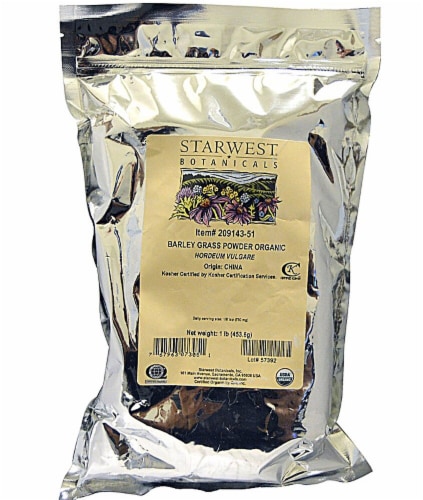 Starwest Botanicals  Organic Barley Grass Powder Perspective: front