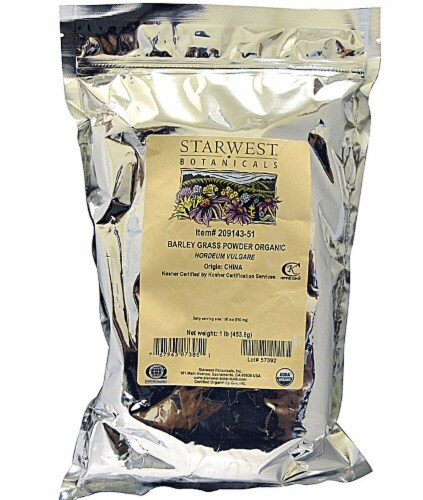 Starwest Botanicals  Organic Barley Grass Powder Perspective: front