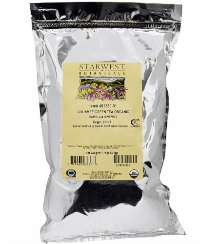 Starwest Botanicals  Organic Chunmee Green Tea Perspective: front