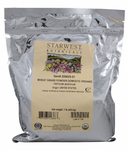 Starwest Botanicals  Organic Wheat Grass Powder Domestic Perspective: front