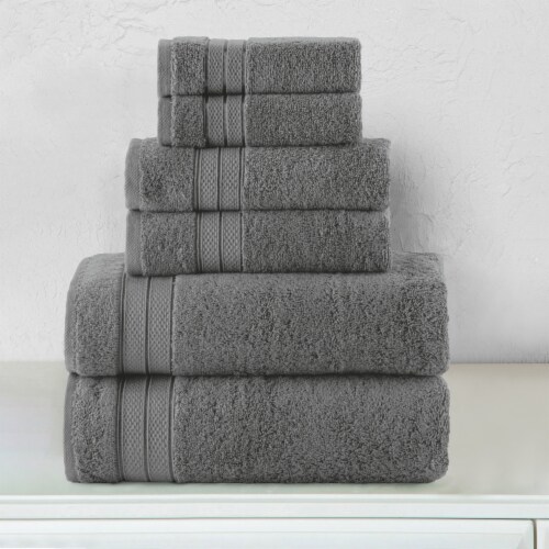 Clearance Cotton 6-Piece Towel Set, Includes 2 Washcloths, 2 Hand Towels And 2 Bath Towels, 100% Turkish Cotton - Highly Absorbent And Super Soft Towels For Bathroom, Aqua