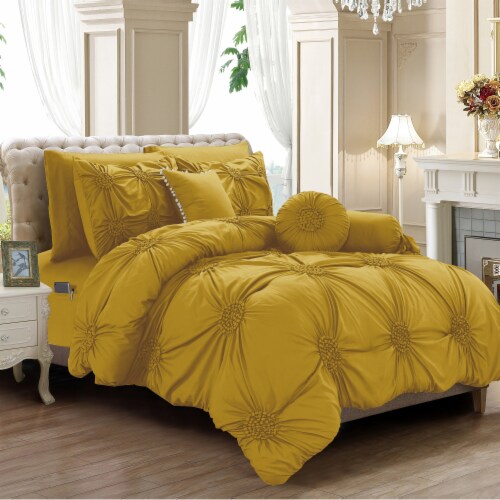 Sunflower comforter queen set discount
