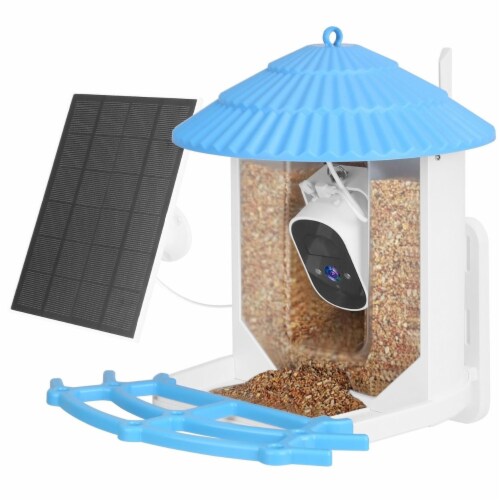 Quick Setup Smart Solar Hummingbird Feeder With Camera 1080P 2MP High-Def And WiFi AI Bird Identification Birdfeeder, Ant Guard Moat, Squirrel Alarm, Removeable Tray, Identifies 10,000+ Birds