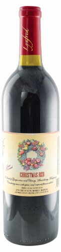 Lynfred Winery Christmas Spiced Illinois Red Wine Perspective: front