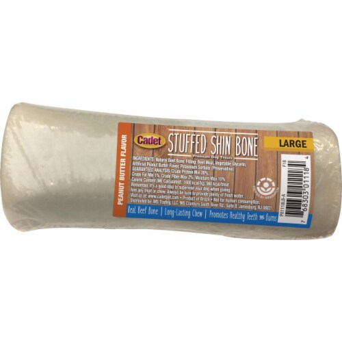 Cadet Peanut Butter Flavor Stuffed Large Shin Bone C01118-6 Perspective: front