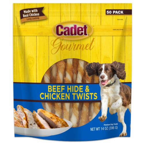 Cadet® Beef Hide & Chicken Twists Perspective: front