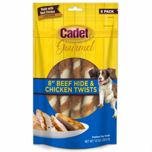 Cadet® 8" Beef Hide & Chicken Twists Perspective: front