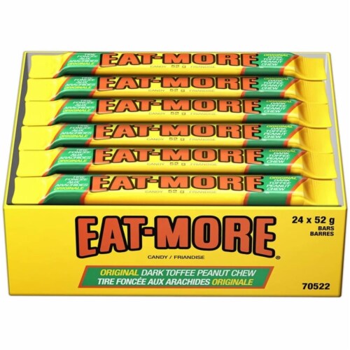 Hershey's Eat More Original Dark Toffee Peanut Chew Candy Bar, 52