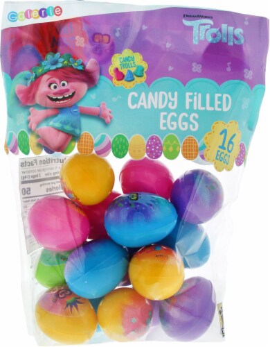 DreamWorks Trolls Candy Filled Eggs 16 Count Perspective: front