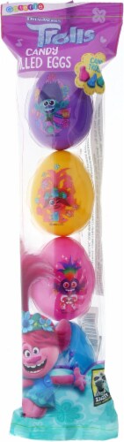 Galerie Trolls Candy Filled Eggs 4 Count Perspective: front