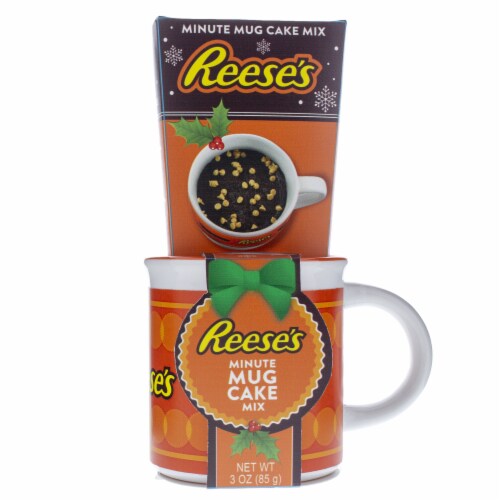 REESE'S MINUTE MUG CAKE MIX WITH 10 OZ CERAMIC MUG Perspective: front