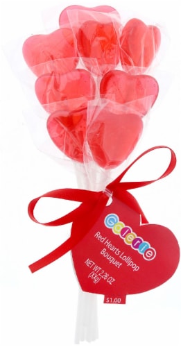 Galerie Red Hearts Lollipop Bouquet Perspective: front
