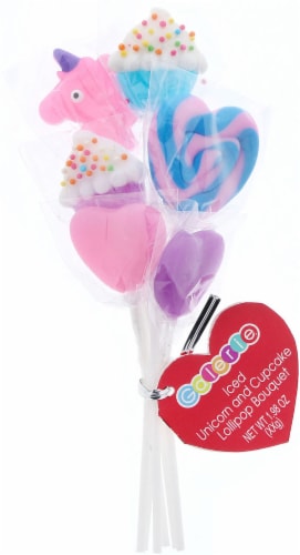 Galerie Iced Unicorn & Cupcake Lollipop Bouquet Perspective: front