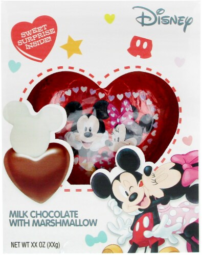 Galerie Disney Mickey & Minnie Mouse Chocolate Heart with Marshmallow Perspective: front